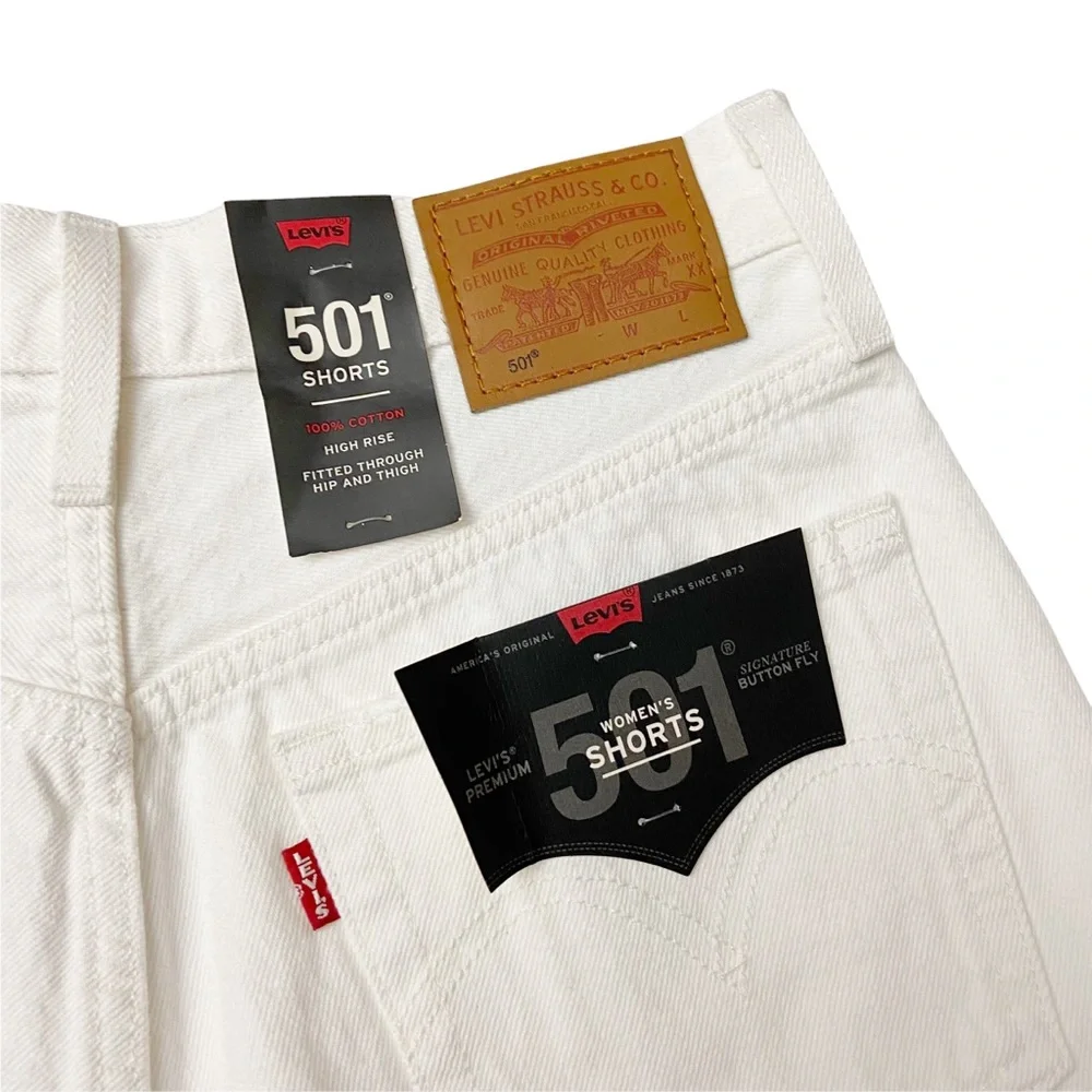 Levi's 501 Original Shorts Hi Rise Distressed Keep It Clean Size 26 NEW - Picture 5 of 8